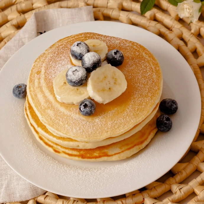 pancake with blackberries